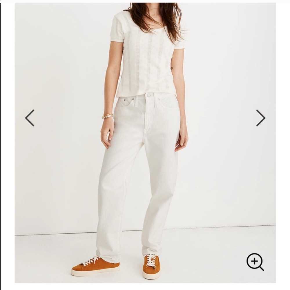 Madewell White Dadjean size 28